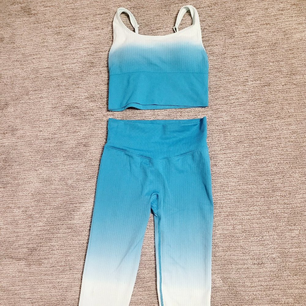 Pink by VS Seamless Dip Dye Sports Bra and Leggings Set